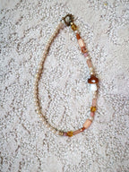 'Shroom Glow - Recycled Handmade Pearls & Found Beads Necklace