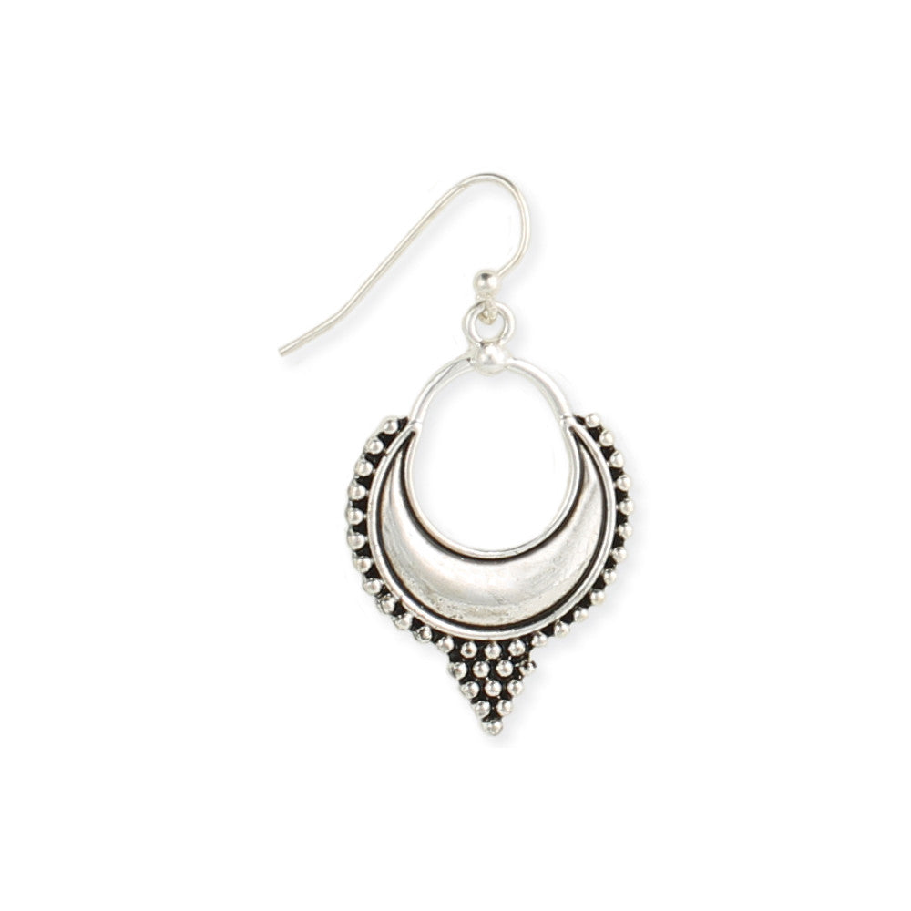 Sleepy Moon in Bali Dangle Earrings