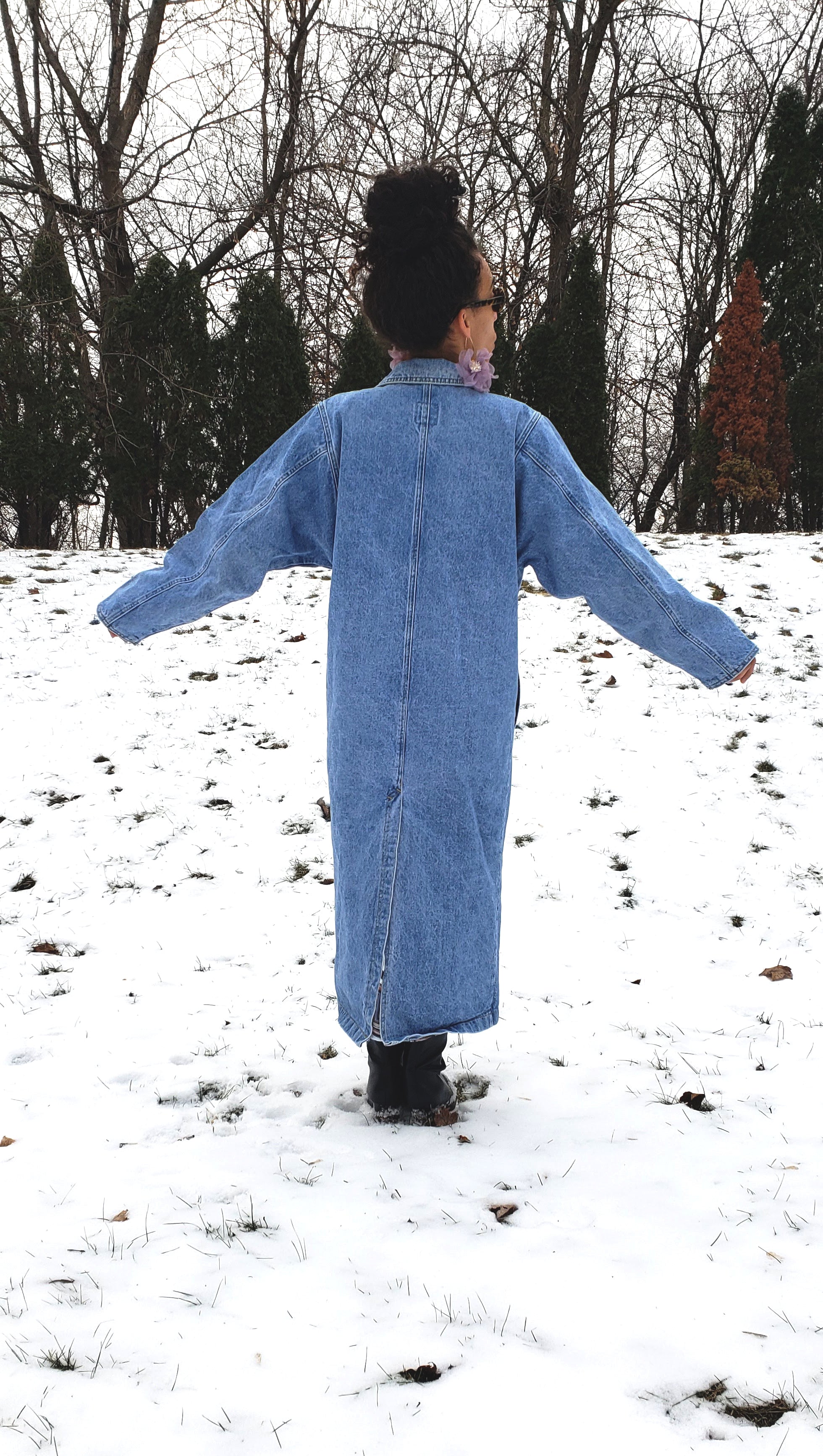 Vintage So Def 90's Light Denim Trench Coat