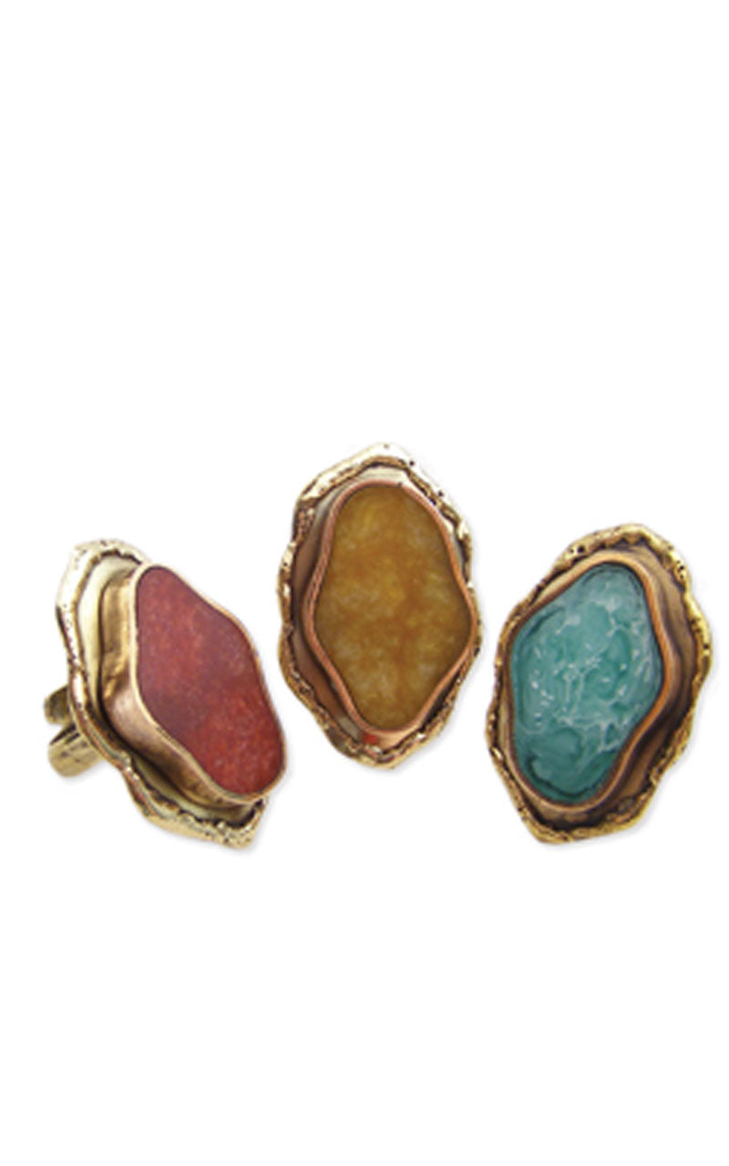 Talha Faux Agate Ring