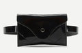 The Night is Calling Iridescent Black Patent Belted Pouch