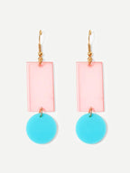 They're Jingling Baby Sheer Neon Acrylic Geo Earrings
