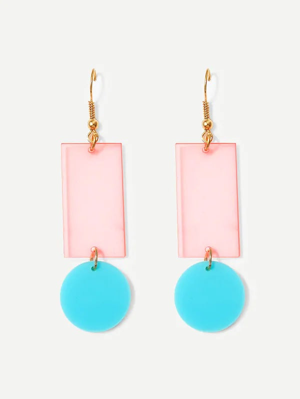 They're Jingling Baby Sheer Neon Acrylic Geo Earrings
