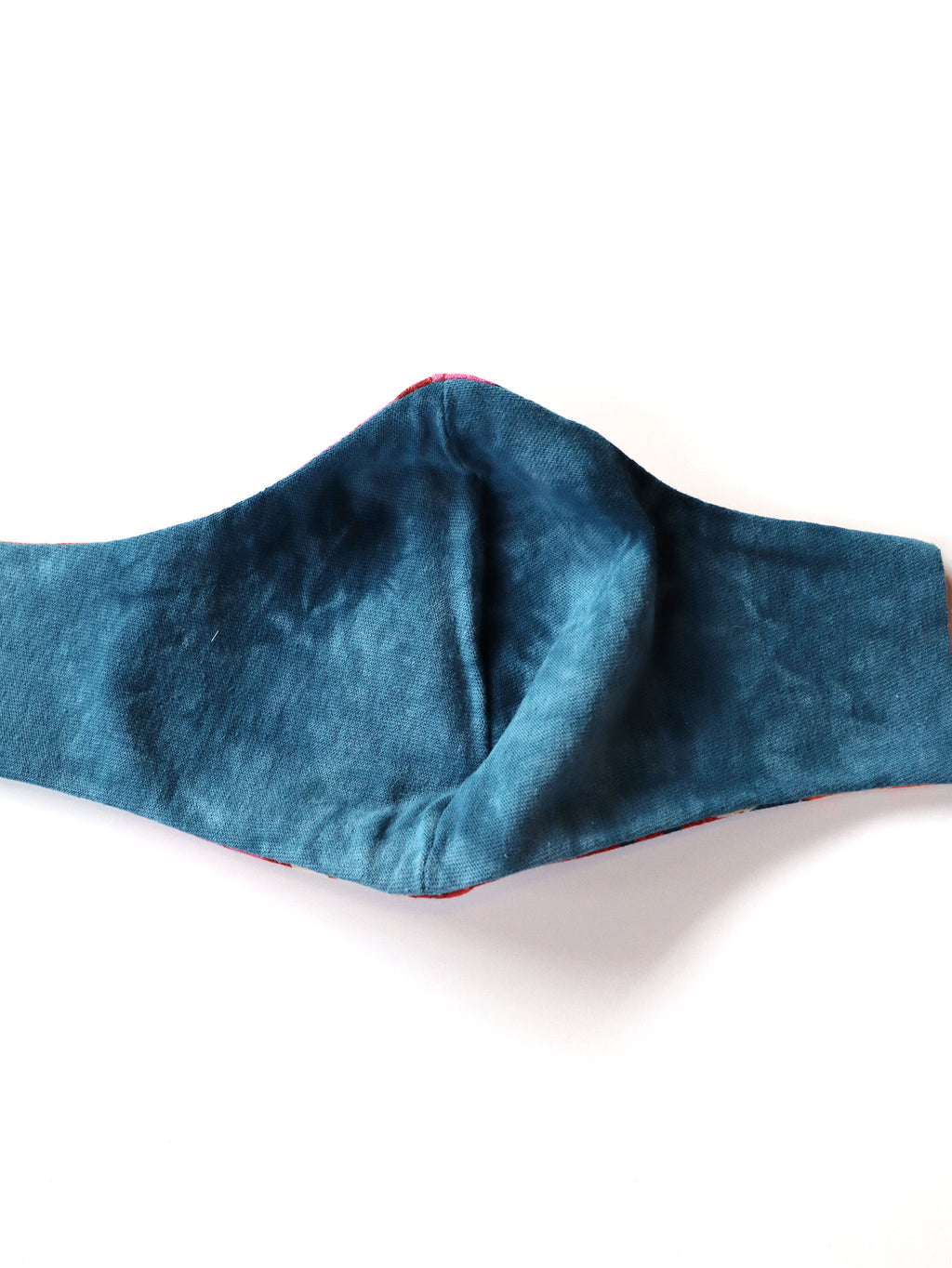 Red Tropical Print Mask w/Handsewn Gems - 1