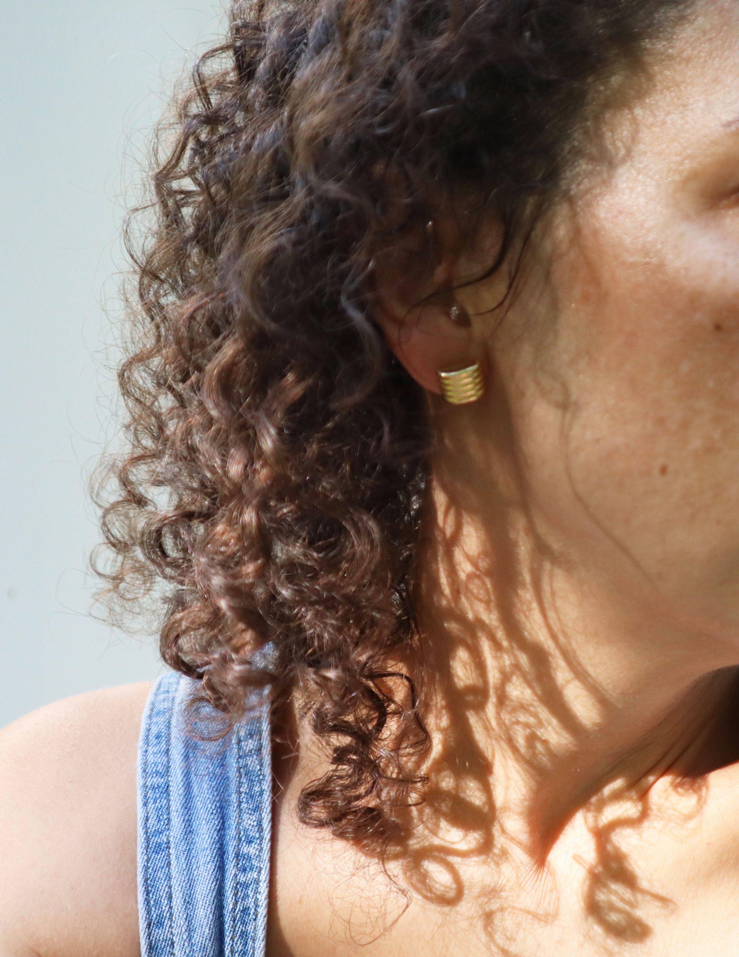 Vintage Tufted Square Earrings