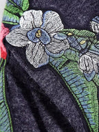 The Wild Night Embroidered Floral Patch Tshirt