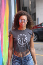 Altered Austin - So Much Music So Little Time Hand Frayed Tee (Only 1)