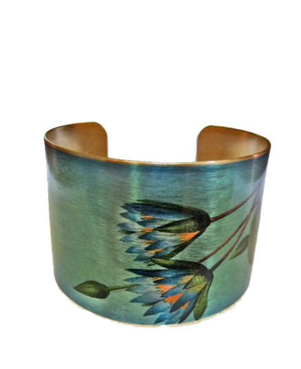 Blue Lotus Cuff Bracelet