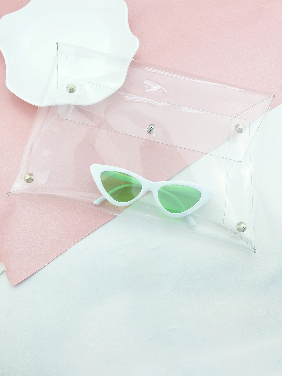 Crystal Clear Envelope Clutch