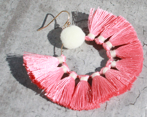 Peach Passementerie Earrings