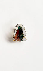 Vintage Bright Floral Cloisonné Enamel Earrings